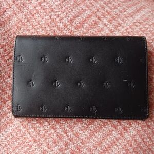 Ralph Lauren Embossed Monogram Black Logo Wallet